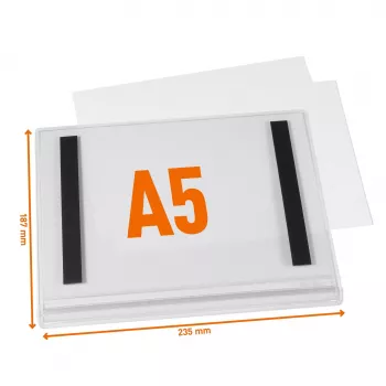 Ramă magnetică pentru poster A5 DURABLE, impermeabilă, pachet de 5, negru 505819