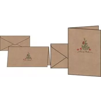 Sigel DS075 Christmas Cards with Apples, DIN A6, 10 Cards with Envelopes