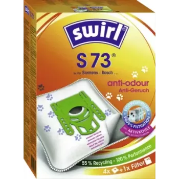 Sac de aspirator Melitta S 73 Anti Odour, 4 bucăți, cu strat de cărbune activ și filtru universal (pachet de 4)