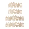 Semifabricate decorative pentru bricolaj Rayher din furnir natural, case nordice, 4 bucăți (46809505)