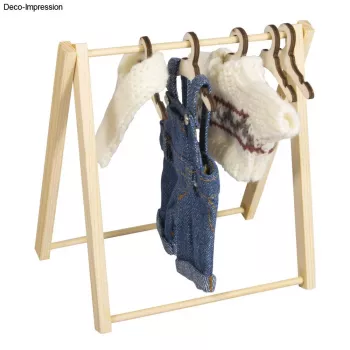 Rayher Gnome Mini Clothes Rack, Natural, 1 Set 46814505