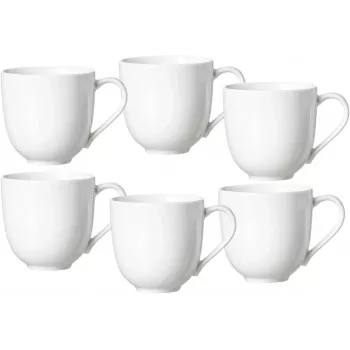 Căni de cafea din porțelan Skagen albe Ritzenhoff & Breker 440 ml set de 6 317329