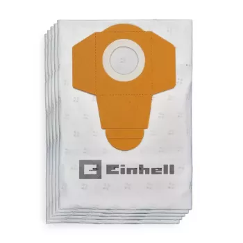 Pachet saci de praf Einhell 2351195 pentru TE-VC 2340 SA, TE-VC 2230 SA, TC-VC 1930 SA, TC-VC 1930 S, 40 L, alb/galben, 5 bucăți