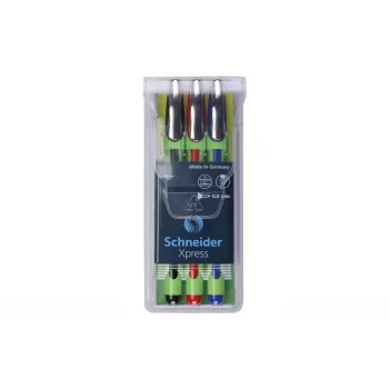 Set fineliner Schneider XPRESS, 3 piese (negru, albastru, roșu) 190093