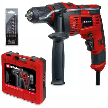 Set de perforator cu percuție Einhell TC-ID 720/1 E 720 W cu set de 5 burghie și valiză de transport 4259846