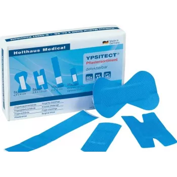 Plasture detectabil albastru YPSITECT Holthaus Medical 50 bucăți 40600