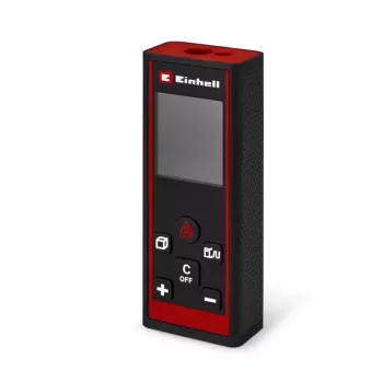 Telemetru laser Einhell TC-LD 60 R rază de acțiune 60 m, suprafață, volum, Pitagora, IP54, LCD iluminat, Soft Grip, include husă și baterii 2270082