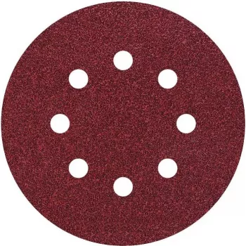 Set de discuri de șlefuit orbital cu velcro Wolfcraft 2259100, 125 mm, granulații P80/P120/P240, 25 bucăți, perforate