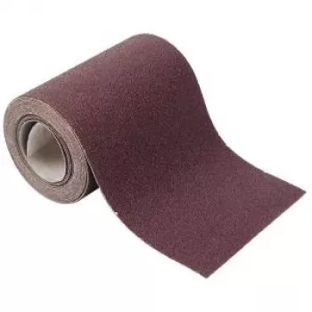 Wolfcraft 1741000 Hook-and-Loop Sanding Paper Roll, P120 Grit, 4 m x 115 mm, Aluminium Oxide, for Wood, Paint, Varnish, Filler, Plastics, Light Metals