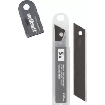 Wolfcraft Profi-Sharp 18 mm Snap-Off Blades, Black, 10-Pack 4208000