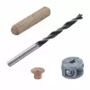 Set de dibluri din lemn de fag Wolfcraft 2916000 6 mm, 50 dibluri canelate + 4 markere din oțel pentru dibluri