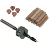 Set Wolfcraft 8 mm dibluri din lemn de fag cu burghiu, limitator de adâncime și markere (50 dibluri, 56 piese) 2917000