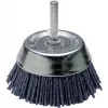 Perie tip cupă din nailon Wolfcraft, coadă 1/4 inch (6,3 mm), diametru 50 mm, 4500 rot/min 2729000
