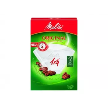 Filtre de cafea originale Melitta 1x4 albe, pachet de 80 87999-20