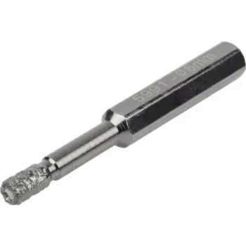 Wolfcraft 5991000 Diamond Drill Bit 6 mm Hex Shank for Tile, Stoneware, Granite, Marble, Ceramic