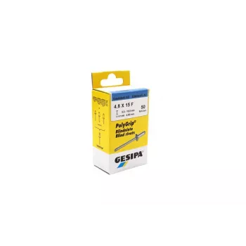 Nituire oarbă GESIPA PolyGrip® oțel inoxidabil A2 4,8 x 15 mm, cap bombat, 50 bucăți 1464828