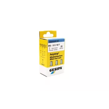 Piuliță oarbă GESIPA PolyGrip® M6 oțel inoxidabil A2, 9x18mm, 25 bucăți 1464838