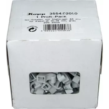 Clemă de cablu cu cui Kopp, 10-14 mm, gri, 200 buc., 355402010