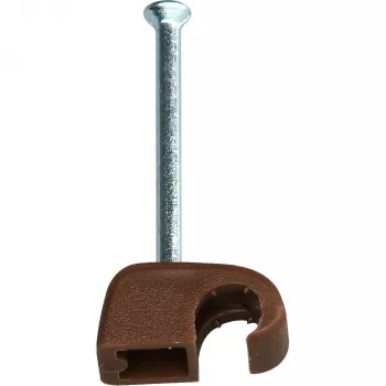 Clemă de cablu cu cui Heinrich Kopp, diametru fascicul 4-7 mm, maro, 50 buc., 342606089