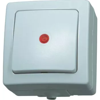 Întrerupător basculant dublu HEINRICH KOPP Paris, îngropat, 250 V AC, 10 A, alb polar, 566302004