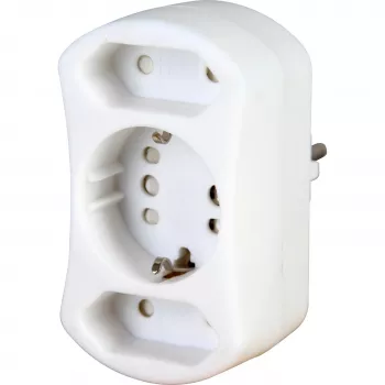 HEINRICH KOPP DUOversal Adaptor Schuko la ștecher euro, tip F la tip C, 250 V, 2,5 A, alb 179602001