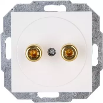 Bornă banană HEINRICH KOPP 4mm albă îngropată 16A 30V AC/DC 951629004