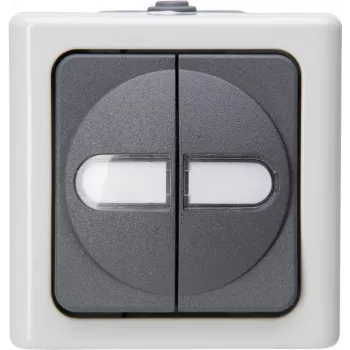HEINRICH KOPP Series Switch Surface-Mounted Wet-Room Blue Electric Grey 10A 250V 560556003
