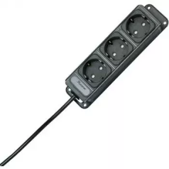 Prelungitor HEINRICH KOPP cu 3 prize fără întrerupător, antracit, 1,4 m 127015013