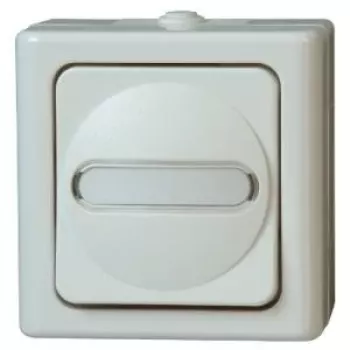 Comutator universal HEINRICH KOPP BLUE ELECTRIC arktis pentru montaj aparent, cameră umedă, 10A, 250V (560602007)