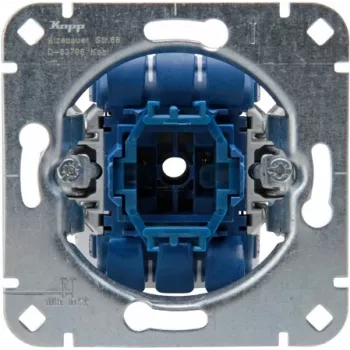 Inserție de comutator intermediar pentru montaj îngropat HEINRICH KOPP 507700003, aluminiu, 250V, 10AX, IP20, borne cu șurub, fără capac și ramă