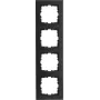 Ramă de acoperire HEINRICH KOPP HK07 PURE 4 module, negru mat 407150007