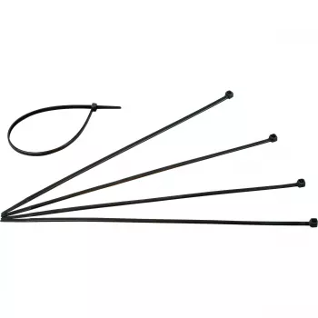 HEINRICH KOPP 328404090 Cable Tie 300 mm x 4.8 mm Black UV Resistant Weatherproof 50 Pack