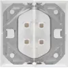 HEINRICH KOPP 490329007 Flush-Mounted 2-Gang Schuko Socket with Hinged Lid, IP44, White