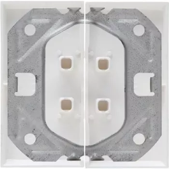 Priză dublă Schuko pentru montaj îngropat HEINRICH KOPP 490329007 cu capac rabatabil, IP44, alb
