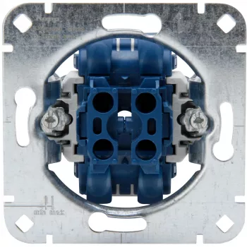 Inserție de comutator dublu HEINRICH KOPP, montaj îngropat, 2 circuite, 250 V, 10 A, borne cu șurub, termoplast, IP20 507500007
