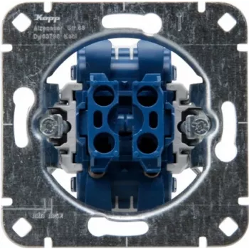 HEINRICH KOPP 507800006 Flush-Mounted Double Push-Button Insert, 2x NO, 250V, 10AX, Aluminium