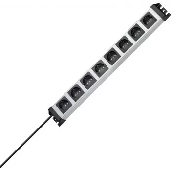 Prelungitor cu prize Kopp POWERversal cu 8 locuri, cablu 1,4 m, alb 226920014