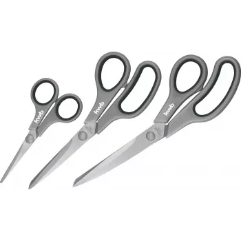 KWB 21595 Household Scissors, Ambidextrous, Stainless Steel Blade, Black