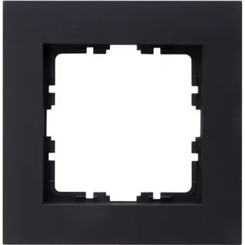 Ramă de acoperire simplă HK07 PURE HEINRICH KOPP, antracit, 86x86x9,5mm, IP20, fixare cu clemă 406815004