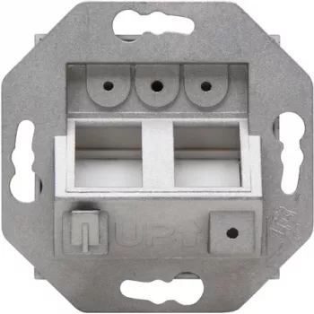 Placă de perete Keystone HK07 HEINRICH KOPP cu capac, IP44, 2 porturi, negru 953850004