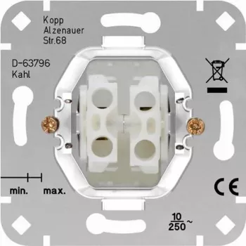 Modul întrerupător HEINRICH KOPP Serie, îngropat, 250V, 10AX, IP20, fără capac 504000009