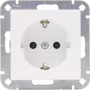 Priză Schuko HEINRICH KOPP HK07, îngropată, 1 priză, alb pur, protecție sporită la atingere 940032008