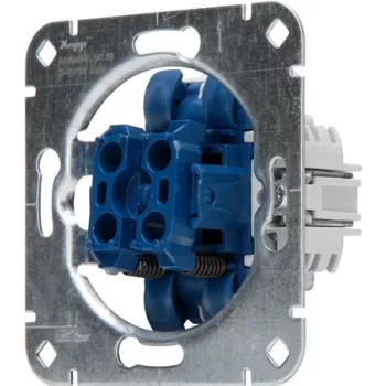 HEINRICH KOPP 508000003 Inserție priză cu buton de serie pentru montaj îngropat, 250V, 10AX, IP20, aluminiu
