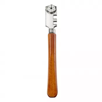 Tăietor de sticlă cu mâner din lemn și vârf din carbură de wolfram kwb 177100, 185 mm