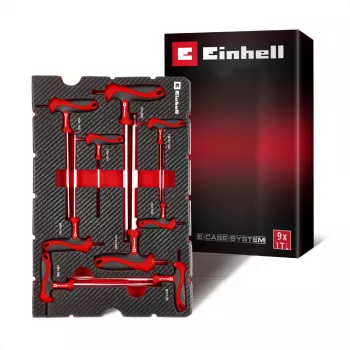 Set de 9 inserții pentru valiză Einhell 370526 pentru E-Case, roșu/negru