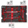 Set de 9 inserții pentru valiză Einhell 370526 pentru E-Case, roșu/negru