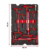 Set de 9 inserții pentru valiză Einhell 370526 pentru E-Case, roșu/negru
