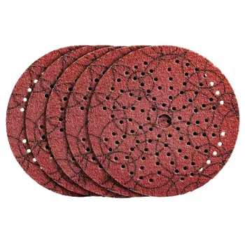Discuri de șlefuit kwb 490704 125 mm, granulație 40, 5 bucăți, cu 8 găuri și prindere velcro, oxid de aluminiu
