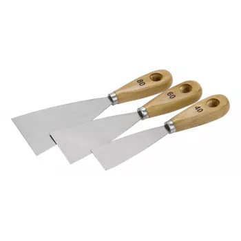 Set de 4 spatule kwb 029997, oțel inoxidabil, lame flexibile, 30-100 mm