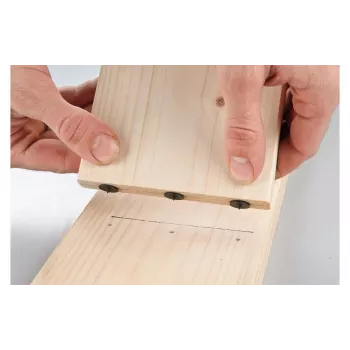 Dibluri rotunde canelate din lemn kwb, 10 x 40 mm, 4 bucăți, lemn natural 530210